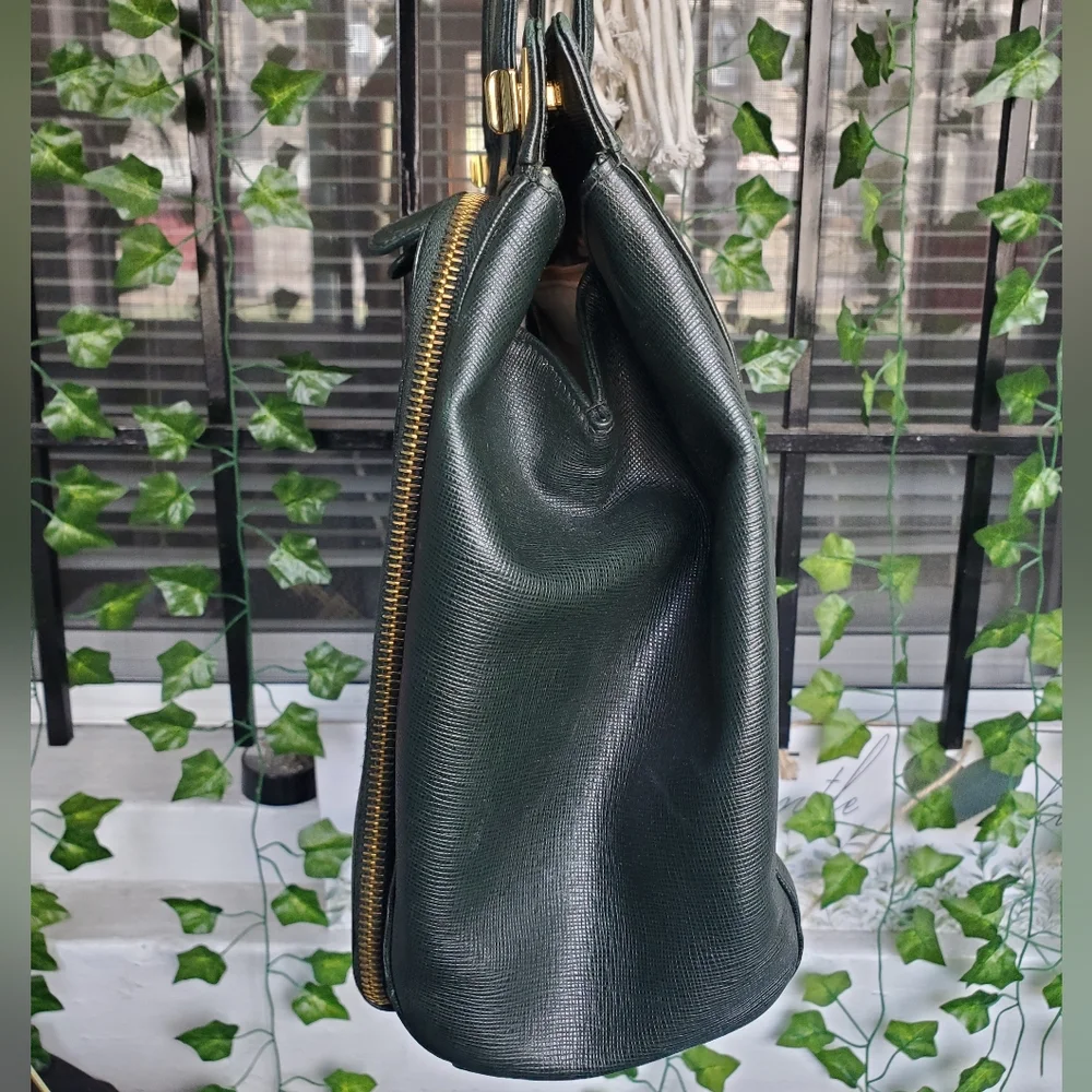 Gucci Structured Green Leather Bag - Picture 5 of 17